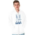 thumbnail image 5 of NASA Vintage Worm Logo Space Shuttle Zip Up Hoodie Men's Women's Brisco Brands X, 5 of 6