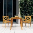 thumbnail image 1 of vidaXL 3 Piece Garden Dining Set Solid Wood Acacia, 1 of 5
