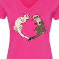 thumbnail image 4 of Inktastic Cute Ferret Heart Women's V-Neck T-Shirt, 4 of 5
