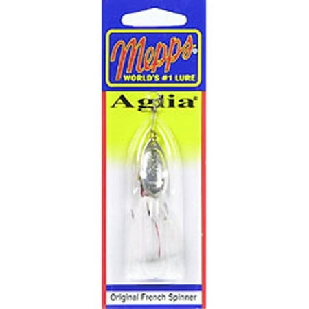 UPC: 0022141035468 | Mepps Dressed Aglia Inline Spinner Silver & White 1/6 oz