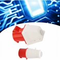 thumbnail image 2 of 4Pin Industrial Power Socket, 32A 380-415V Solid Brass Conductor, IEC60309 Standard Surface Mounted Set, Unbreakable & Flame-Retardant Design For Industrial Use, 2 of 5