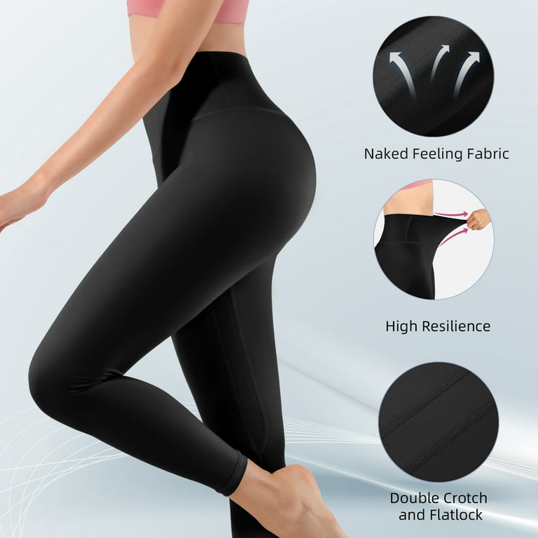 Funbiz Black Leggings for Womens Girls Yoga Pants High Waisted Gym