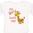 thumbnail image 4 of Inktastic My Nana Loves Me- Cute Giraffe Boys or Girls Long Sleeve Baby Bodysuit, 4 of 5