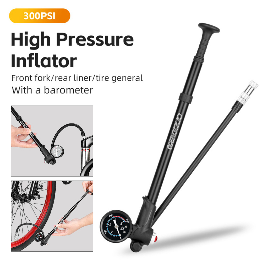 Occkic 300PSI Bicycle Air Pump High Pressure MTB Bicycle Shock Pump
