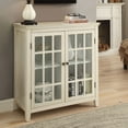 thumbnail image 2 of Linon Home Largo Double Door Cabinet, Antique White, 2 of 3