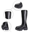 thumbnail image 6 of Aihuaihua Black Knee High Boots for Women, Combat Boots Fashion Platform Lug Sole Tall Riding Boots Comfortable Stretch Calf Dress Long Boots 2025 Fasion, 6 of 10