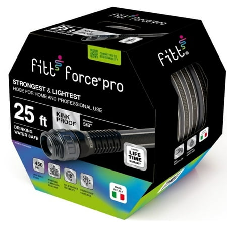 FITT Force Pro 5/8" x 25' Heavy Duty Commercial Grade Garden Hose