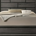 thumbnail image 2 of Mazie Queen Bed Brick Style Headboard Black Tapered Legs Oak Gray Wood - Saltoro Sherpi, 2 of 5