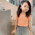 thumbnail image 4 of Bullpiano Summer Little Girls Casual T-Shirts Tops Kids Short Sleeve Backless Blouse Top Tee 3-8T, 4 of 7