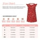thumbnail image 3 of Fotbe Red Paisley Floral Vestido de Dormir para Niñas de 3 a 10 Años, Mangas Cortas, Estilo Princesa, Pijama Camisón con Mangas Voladas-X-Large, 3 of 6