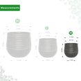 thumbnail image 3 of Pot de Jardinière en Résine Côtelé Moderne et Élégant avec Trou de Drainage – Grand Pot de Fleurs Ou Arbre Intérieur Extérieur - Léger et Résistant aux Intempéries pour Patio Balcon (Noir Vintage, Taille Moyenne - 11,8 Pouces), 3 of 4