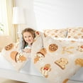 thumbnail image 4 of Manfei Kawaii Bowknot 3-Piece Full Size Comforter Sets for Preppy Children Kids,Xmas Gingerbread Man Bedding Comforter Set,Merry Christmas Snowflake Lightweight Bedding Sets, 4 of 8