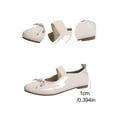 thumbnail image 5 of Bkhluea Women Patent Bow Mary Jane Ballet Flats Adjustable Strap Comfortable Footwear For Office Work Party Daily Casual Use, 5 of 7