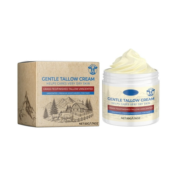 Summer Savings! Gspmoly Moisturizer, Beef Tallow Beef Tallow for Skin Beef Tallow Face Moisturiser for Face and Body Sensitive Skin 50G Face Cream