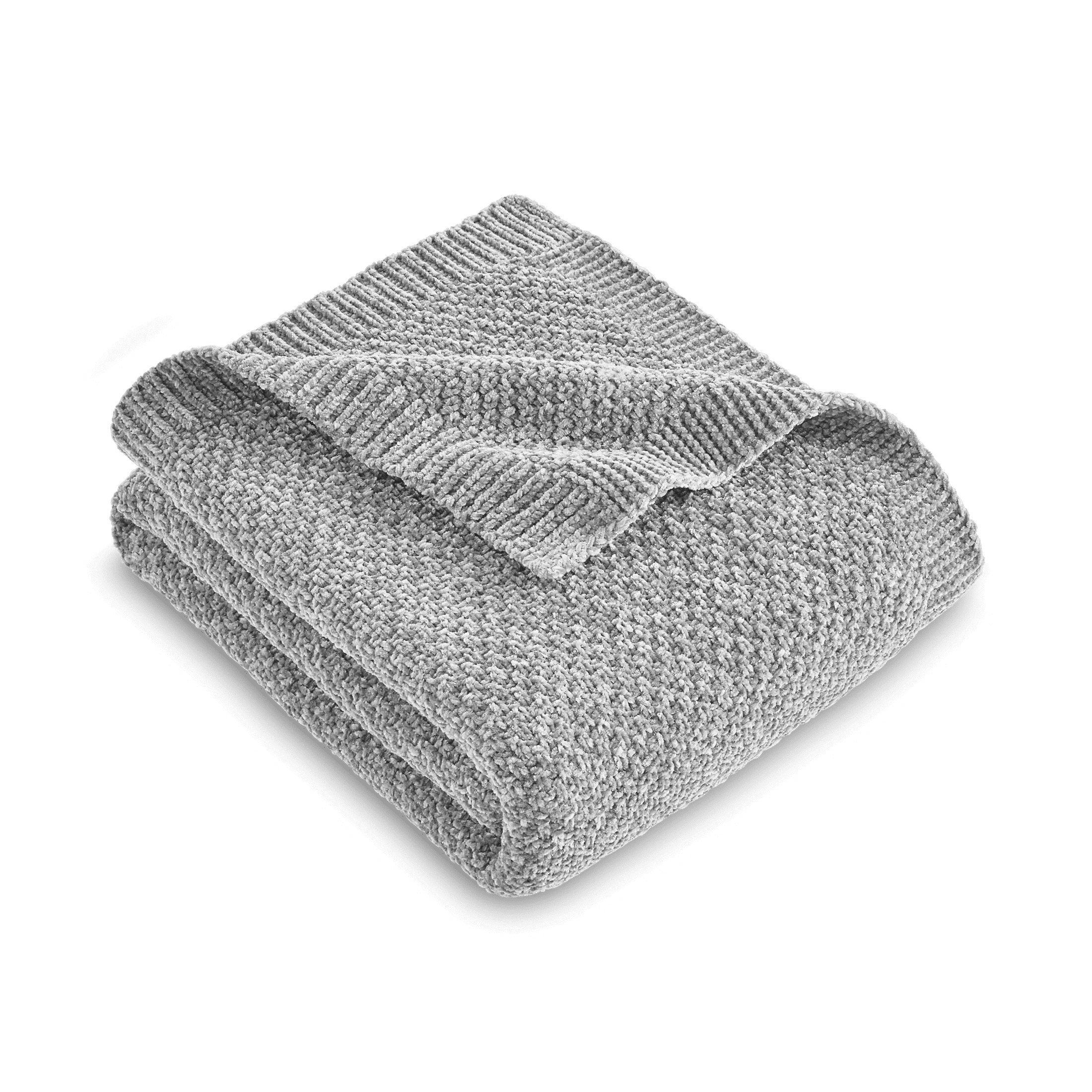 Mainstays Chenille Oversized Couch Throw Blanket, Soft Silver, 50 x 72 in