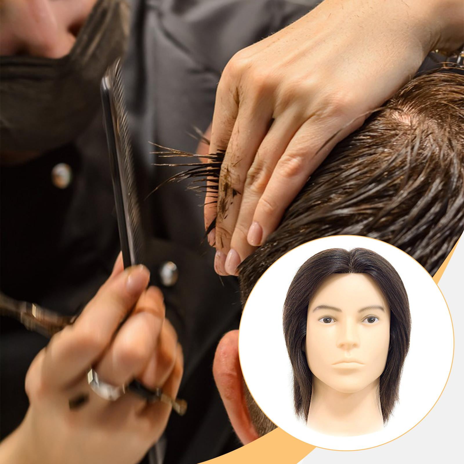 Kuntesetty Barber Training Men Mannequin Head Versatile 11inch Tall Accessory Realistic
