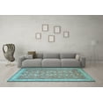thumbnail image 3 of Ahgly Company Indoor Rectangle Persian Light Blue Traditional Area Rugs, 7' x 9', 3 of 4