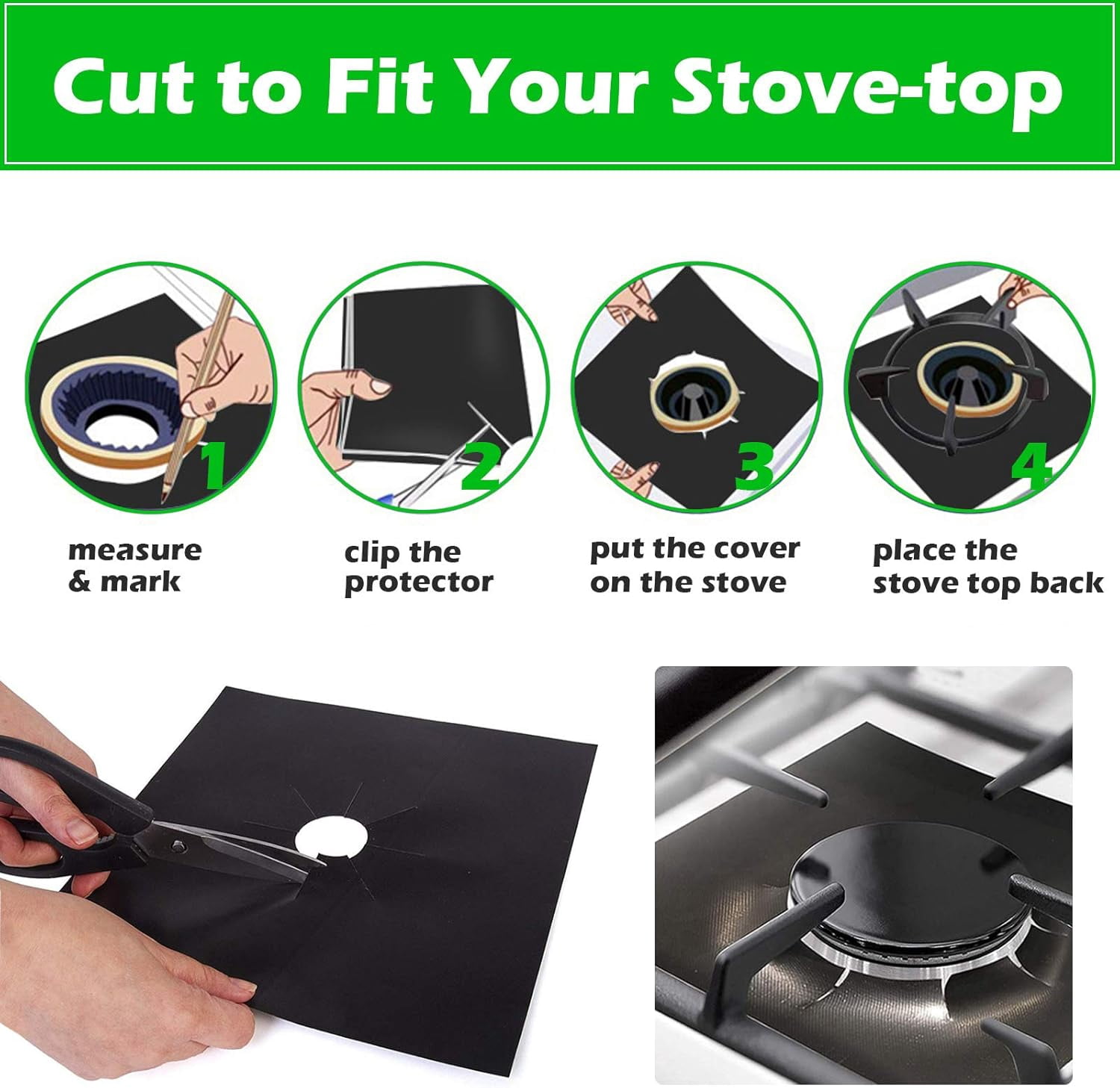 Oven Liners Non-Stick, Reusable Extra Thick Heavy Duty Mats For Electric, Gas, Microwave, And Toaster Ovens, Heat Resistant Up To 500F, Customizable Size, Non-Toxic Healthy
