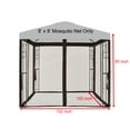 thumbnail image 4 of ​APEX GARDEN 8' x 8' Mosquito Netting for Gazebo Replacement - Brown, 4 of 5