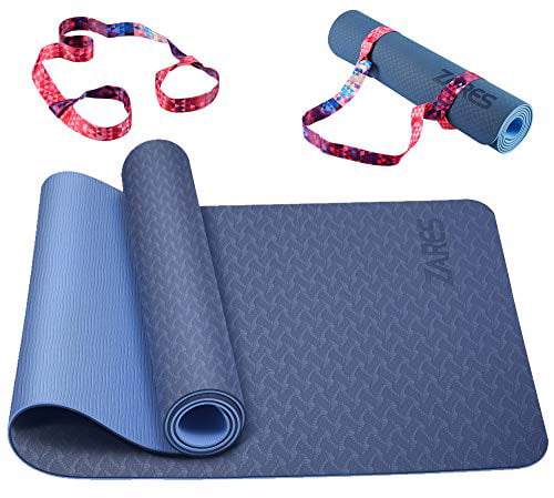 72" x 24" Large Eco TPE Exercise Yoga Mat Carry Strap Pilates Fitness 