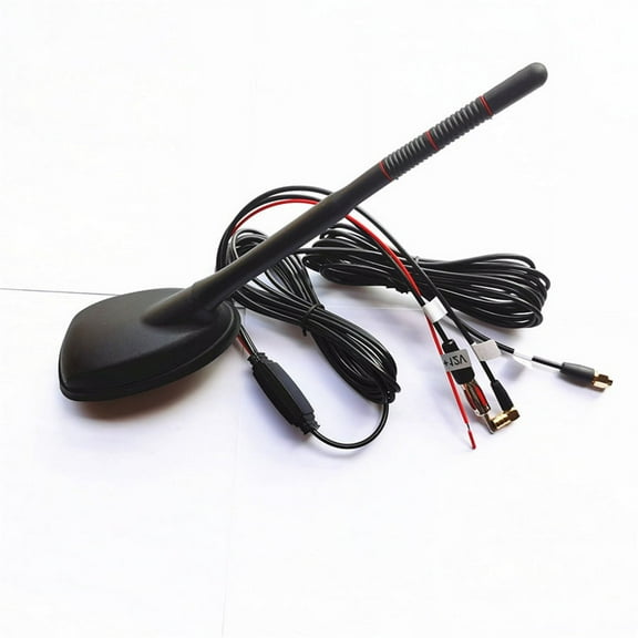 Phyun Car Radio GPS & DAB & AM/FM Aerial Universal Roof Mount Antenna 5M Cable SMA SMB