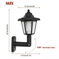 thumbnail image 4 of 2 Pack Solar Wall Lights Outdoor, Waterproof Decorative Solar Lights, Solar Wall Lantern with Light Sensor, Outdoor Wall Sconce Led Light Wall, Garage, Front Porch, Fence, Yard, 4 of 9