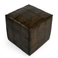 thumbnail image 7 of Butler Leon Dark Brown Leather Ottoman, 7 of 7
