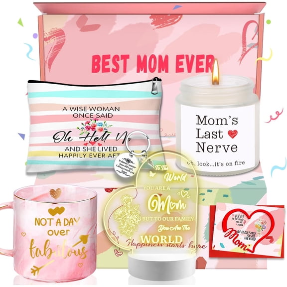 Gifts for Mom, Gift for Moms from Daughter Son, Mother's Day Gift s Basket for Wife, Daughter, Grandma, Friends, Sister, Birthday Christmas Gifts for Teacher Appreciation Women Best Mom Ever