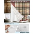 thumbnail image 3 of No Hook Cloth Fabric Shower Curtain with Snap in Liner, Buffalo Plaid Waterproof Shower Curtains Set with See Through Top Window, Modern Farmhouse Colorful Checkered Bath Curtains Shower 36"x78", 3 of 6