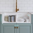 thumbnail image 3 of 33 x 18 Inch Crestwood Farmhouse Sink, White Fireclay Kitchen Sink, Double Bowl Apron Front, Plain Farm Sink, 3 of 9