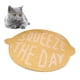 thumbnail image 5 of Alfombrilla para arena de gato con forma de fruta, antideslizante, flexible, fácil de limpiar, para atrapar comida de mascotas, color limón, 40 x 60 cm (15,7 x 23,6 pulgadas), 5 of 12