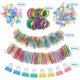 thumbnail image 2 of Skin color Clips para carpetas Clips de papel, 300 piezas Juego de clips de oficina de colores con abrazaderas de papel Clips de papel Bandas de goma para suministros de oficina y, 2 of 5