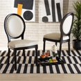 thumbnail image 4 of Pemberly Row Beige and Black Finished Wood 2-Piece Dining Chair Set, 4 of 9