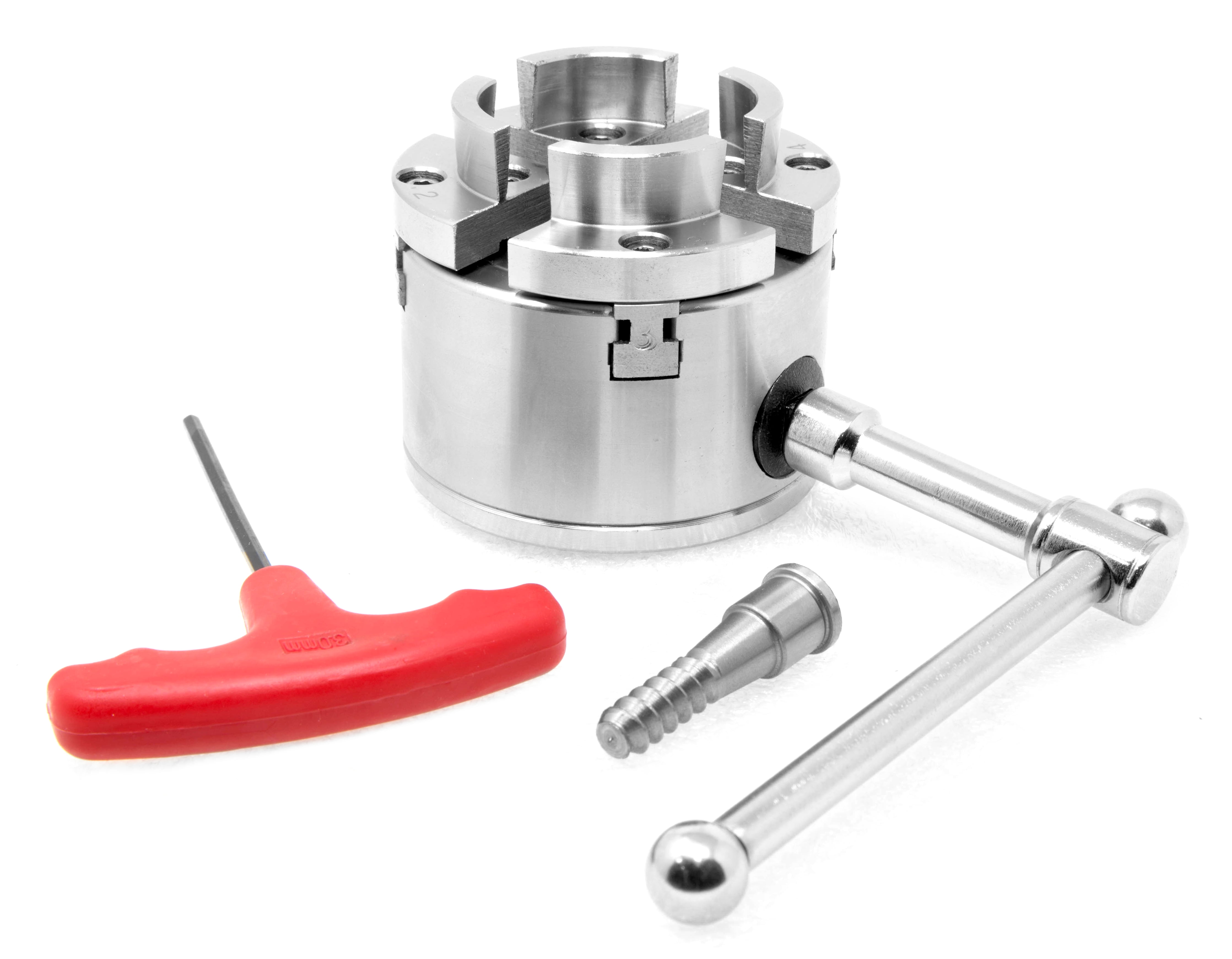 WEN 2.75-Inch 4-Jaw Self-Centering Keyed Lathe Chuck Set with 1-Inch x 8TPI Thread, LA4275