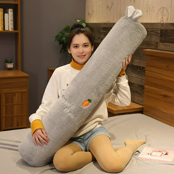 Conejo de peluche de juguete para niños, almohada larga Kawaii para dormir, muñeca linda, regalo de cumpleaños