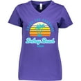 thumbnail image 3 of Inktastic Summer Enjoy the Sunshine Delray Beach Florida in Blue Women's V-Neck T-Shirt, 3 of 5