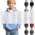thumbnail image 4 of Nwiuh Boys Quarter Zip Hoodies - Waffle Knit Kids Long Sleeve Hooded Sweatshirts Teens Pullover Tops Clothes (Khaki, 7-8 Years), 4 of 8