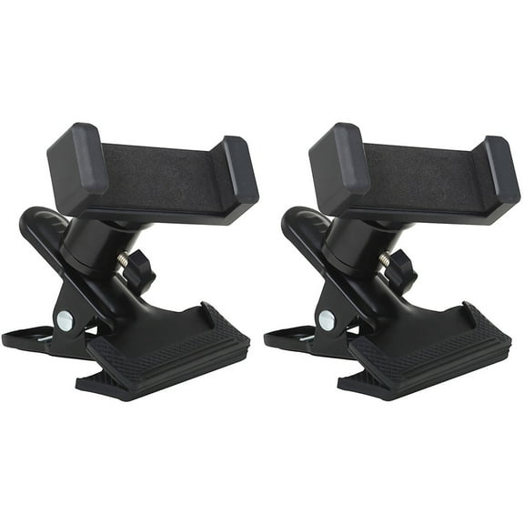 HOOWIFFY Guitar Phone Mount Metal Holder Black for Music Scores and Video Recording 2Pcs