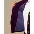 thumbnail image 5 of INSPIRE CHIC Women's Waistcoat Steampunk Velvet Christmas Sleeveless Button Down V-Neck Suit Vests L Purple, 5 of 6