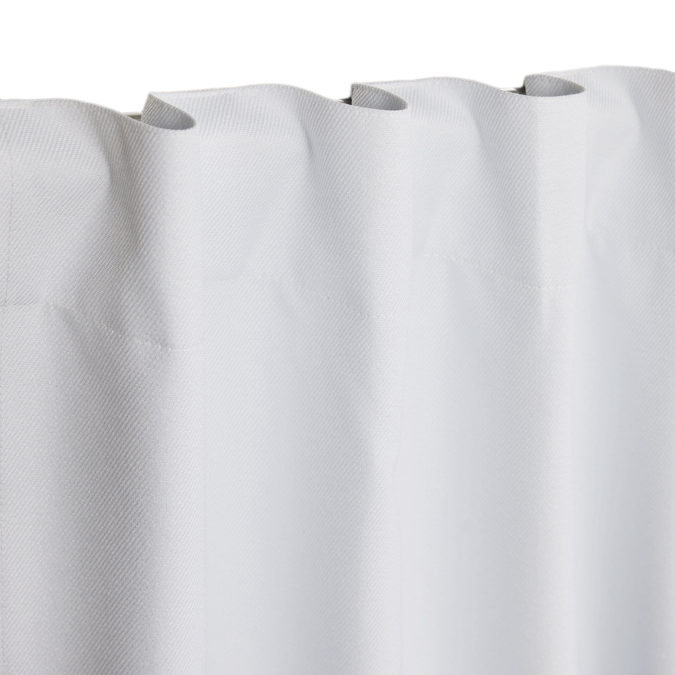 Mainstays White Solid Blackout Rod Pocket with Back Tabs Curtain Panel Pair, Set of 2, 30" W x 63" L