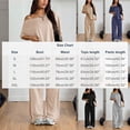 thumbnail image 3 of 2 Piece Sets for Women Plus Size Going out Round-Neck Short Sleeve And Long Pants Casual 2PC Sets, 3 of 6