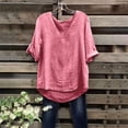thumbnail image 2 of DHFJKG Womens V Neck T Shirts Loose Fit Solid Color Short Sleeve Basic Tee Comfortable Summer Beach Shirt Versatile Tops, 2 of 6