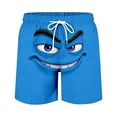thumbnail image 5 of ibiyuan Mens Funny Swim Trunks Funny Cartoon Face Print Quick-Dry Summer Beach Cruise Board Shorts Drawstring Waist Mens Bathing Suit Built-In Swim Underwear, 5 of 5