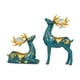 thumbnail image 5 of 2 estatuas de reno modernas, estatuilla de arte, alce, escultura de pareja, adorno artesanal, colección de regalos para gabinete de escritorio, Azul Gloria Estatua de escultura de ciervo, 5 of 9