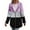 c01Purple, variant on Hoodies for Women Color Block Hooded Sweatshirt Basic Zip-Up Jersey Jacket Loose Long Sleeve Top with Pockets Plus Size White S