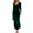 Dark Green, variant on Bodycon Dresses for Women Long Sleeve Dress Casual Crew Neck Slim Fleece Midi Dresses Black