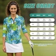 thumbnail image 7 of Uorisanigo Palm Trees Women's 3/4 Sleeve Golf Top Size M Comfortable Fashionable Quick Dry Athletic Polo Shirts with Zip Up Collar Versatile Tennis Tops Soft Breathable for Women, 7 of 7