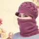 thumbnail image 5 of Conjunto De Gorro Y Bufanda De Punto Para Invierno, Gorros Forrados De Lana Con Orejeras, Gorro Grueso A Prueba De Viento, Calentador De Cuello, Gorro Térmico Para Mujeres De Mediana Edad Y Mayores Minnieouse AP007999-01, 5 of 6