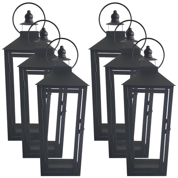 6 Pack: 15.7" Black Metal Lantern by Ashland