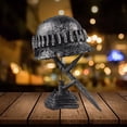 thumbnail image 7 of YOHAVEN Retro War Lamp Table Light, Resin Statue with WWII Helmet Bayonet, Battery Operated Military Decor for Desk Living Room Gift Decoration, 7 of 7